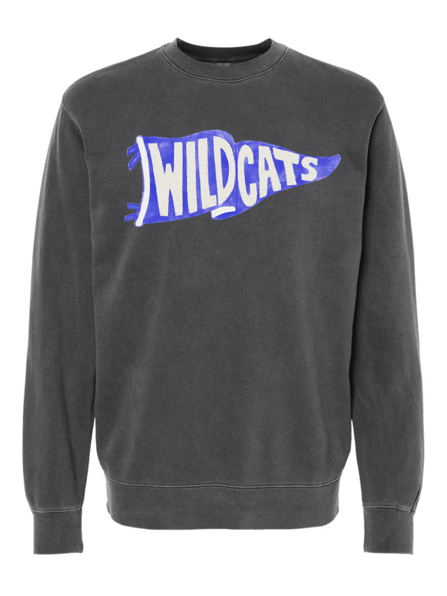 Wildcats(Royal) Vintage School Spirit Pennant Sweatshirt