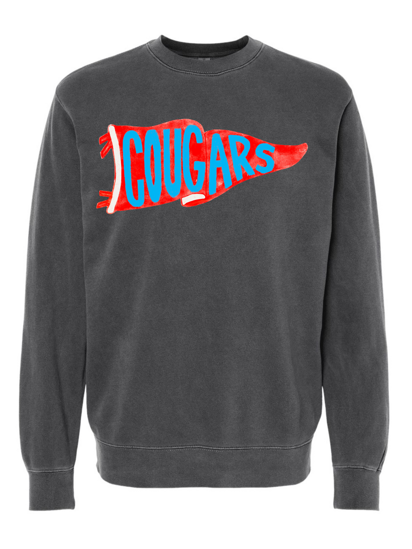 Cougars Vintage School Spirit Pennant Sweatshirt
