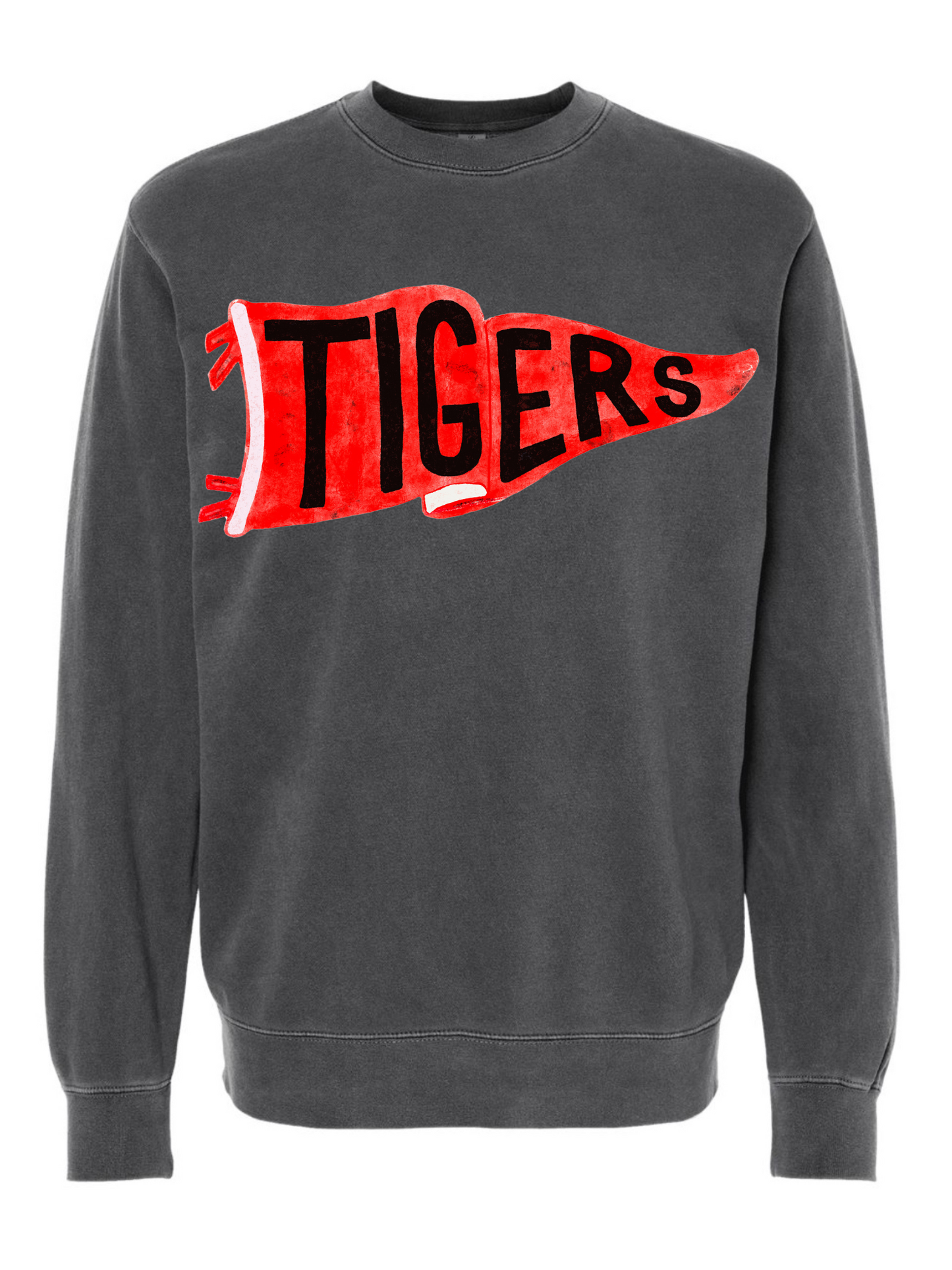 Tigers(RED) Vintage School Spirit Pennant Sweatshirt