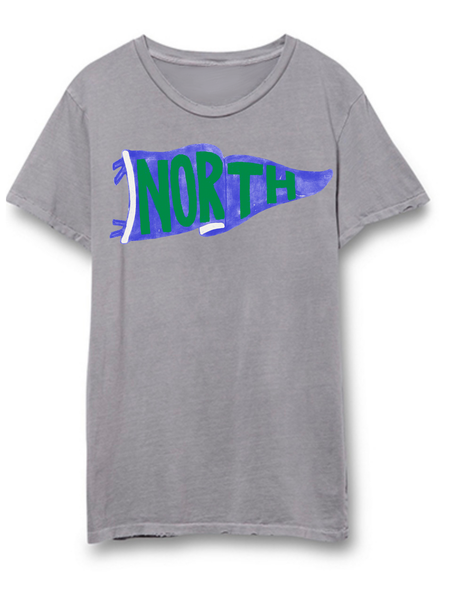 North Vintage School Spirit Pennant Distressed Tee