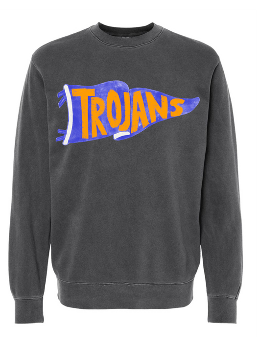 Trojans Vintage School Spirit Pennant Sweatshirt