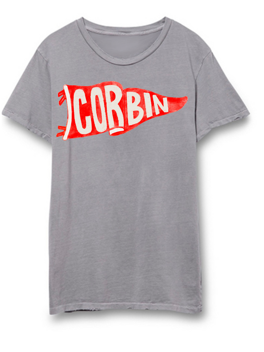 Corbin Vintage School Spirit Pennant Distressed Tee